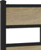 vidaXL - Bedframe - zonder - matras - metaal - sonoma - eikenkleur - 90x200 - cm