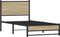 vidaXL - Bedframe - zonder - matras - metaal - sonoma - eikenkleurig - 90x190 - cm