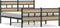 vidaXL - Bedframe - zonder - matras - metaal - sonoma - eikenkleurig - 140x200 - cm