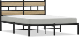 vidaXL - Bedframe - zonder - matras - metaal - sonoma - eikenkleurig - 160x200 - cm