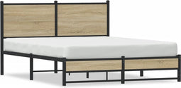 vidaXL - Bedframe - zonder - matras - metaal - sonoma - eikenkleurig - 140x190 - cm