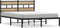 vidaXL - Bedframe - zonder - matras - metaal - sonoma - eikenkleurig - 140x190 - cm
