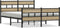 vidaXL - Bedframe - zonder - matras - metaal - sonoma - eikenkleurig - 140x190 - cm
