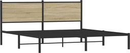 vidaXL - Bedframe - zonder - matras - metaal - sonoma - eikenkleurig - 160x200 - cm