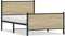 vidaXL - Bedframe - zonder - matras - metaal - sonoma - eikenkleurig - 100x200 - cm