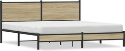 vidaXL - Bedframe - zonder - matras - metaal - sonoma - eikenkleurig - 160x200 - cm