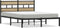 vidaXL - Bedframe - zonder - matras - metaal - sonoma - eikenkleurig - 135x190 - cm