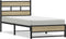 vidaXL - Bedframe - zonder - matras - metaal - sonoma - eikenkleurig - 90x190 - cm