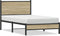 vidaXL - Bedframe - zonder - matras - metaal - sonoma - eikenkleurig - 100x190 - cm