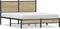 vidaXL - Bedframe - zonder - matras - metaal - sonoma - eikenkleurig - 140x190 - cm
