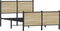 vidaXL - Bedframe - zonder - matras - metaal - sonoma - eikenkleurig - 120x190 - cm