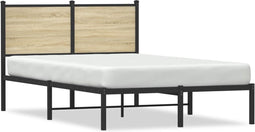 vidaXL - Bedframe - zonder - matras - metaal - sonoma - eikenkleurig - 120x200 - cm