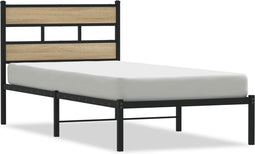 vidaXL - Bedframe - zonder - matras - metaal - sonoma - eikenkleurig - 80x200 - cm