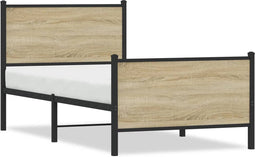 vidaXL - Bedframe - zonder - matras - metaal - sonoma - eikenkleurig - 80x200 - cm