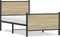 vidaXL - Bedframe - zonder - matras - metaal - sonoma - eikenkleurig - 90x200 - cm