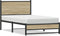 vidaXL - Bedframe - zonder - matras - metaal - sonoma - eikenkleurig - 100x200 - cm