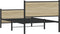 vidaXL - Bedframe - zonder - matras - metaal - sonoma - eikenkleurig - 100x200 - cm