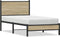 vidaXL - Bedframe - zonder - matras - metaal - sonoma - eikenkleurig - 90x200 - cm