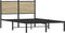 vidaXL - Bedframe - zonder - matras - metaal - sonoma - eikenkleurig - 120x190 - cm