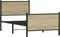 vidaXL - Bedframe - zonder - matras - metaal - sonoma - eikenkleurig - 90x190 - cm