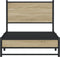 vidaXL - Bedframe - zonder - matras - metaal - sonoma - eikenkleurig - 80x200 - cm