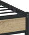 vidaXL - Bedframe - zonder - matras - metaal - sonoma - eikenkleurig - 140x200 - cm