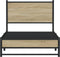 vidaXL - Bedframe - zonder - matras - metaal - sonoma - eikenkleurig - 90x200 - cm