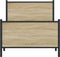 vidaXL - Bedframe - zonder - matras - metaal - sonoma - eikenkleurig - 80x200 - cm