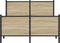 vidaXL - Bedframe - zonder - matras - metaal - sonoma - eikenkleurig - 120x190 - cm