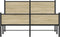 vidaXL - Bedframe - zonder - matras - metaal - sonoma - eikenkleurig - 140x190 - cm