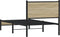vidaXL - Bedframe - zonder - matras - metaal - sonoma - eikenkleurig - 75x190 - cm