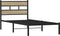 vidaXL - Bedframe - zonder - matras - metaal - sonoma - eikenkleurig - 100x200 - cm