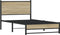 vidaXL - Bedframe - zonder - matras - metaal - sonoma - eikenkleurig - 100x190 - cm