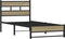 vidaXL - Bedframe - zonder - matras - metaal - sonoma - eikenkleurig - 90x190 - cm