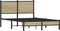 vidaXL - Bedframe - zonder - matras - metaal - sonoma - eikenkleurig - 120x190 - cm