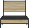 vidaXL - Bedframe - zonder - matras - metaal - sonoma - eikenkleurig - 90x200 - cm