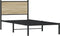 vidaXL - Bedframe - zonder - matras - metaal - sonoma - eikenkleurig - 90x200 - cm