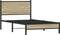vidaXL - Bedframe - zonder - matras - metaal - sonoma - eikenkleurig - 100x190 - cm