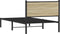 vidaXL - Bedframe - zonder - matras - metaal - sonoma - eikenkleurig - 100x200 - cm