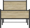 vidaXL - Bedframe - zonder - matras - metaal - sonoma - eikenkleurig - 90x200 - cm