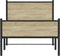 vidaXL - Bedframe - zonder - matras - metaal - sonoma - eikenkleurig - 75x190 - cm
