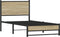 vidaXL - Bedframe - zonder - matras - metaal - sonoma - eikenkleurig - 80x200 - cm