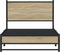 vidaXL - Bedframe - zonder - matras - metaal - sonoma - eikenkleurig - 100x200 - cm