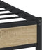vidaXL - Bedframe - zonder - matras - metaal - sonoma - eikenkleurig - 100x190 - cm