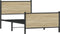 vidaXL - Bedframe - zonder - matras - metaal - sonoma - eikenkleurig - 100x190 - cm
