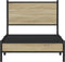 vidaXL - Bedframe - zonder - matras - metaal - sonoma - eikenkleurig - 75x190 - cm