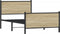 vidaXL - Bedframe - zonder - matras - metaal - sonoma - eikenkleurig - 100x200 - cm