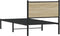 vidaXL - Bedframe - zonder - matras - metaal - sonoma - eikenkleurig - 90x190 - cm