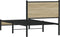 vidaXL - Bedframe - zonder - matras - metaal - sonoma - eikenkleurig - 80x200 - cm