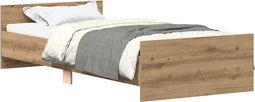 vidaXL - Bedframe - zonder - matras - spaanplaat - artisanaal - eikenkleurig